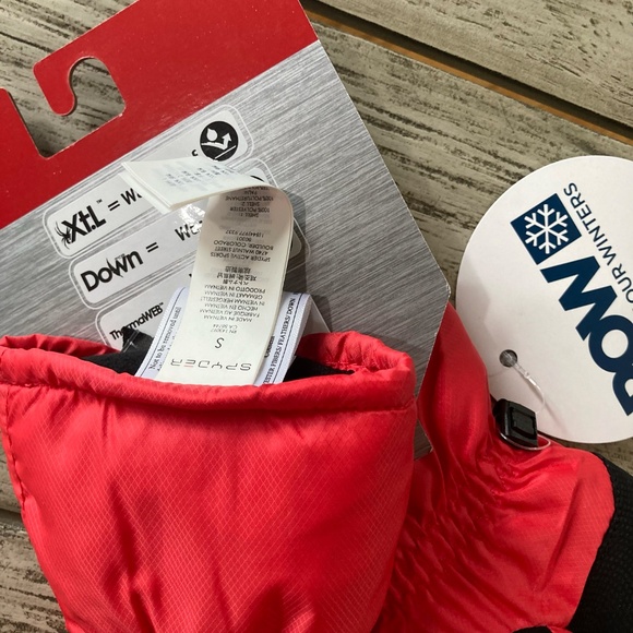 New - Spyder Candy Down Mittens (S) - Picture 2 of 7